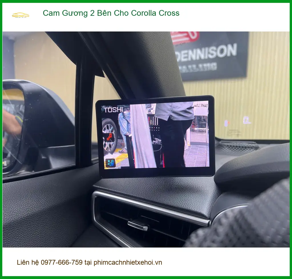 Anh Khang lắp Cam Gương 2 Bên cho Corolla Cross tại Quận 12 để an tâm hơn khi lùi xe ảnh thực tế 4