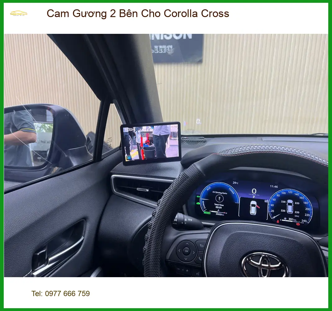 Chị Diệu lắp Cam Gương 2 Bên cho Corolla Cross tại Cần Giờ để dễ dàng quan sát điểm mù ảnh thực tế 2