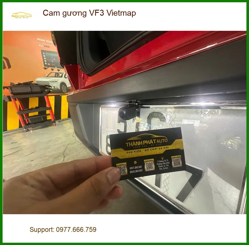 Anh Tùng lắp Cam gương Vietmap cho VinFast VF3 tại Quận 6 vì muốn ghi lại hành trình rõ nét ảnh thực tế 3