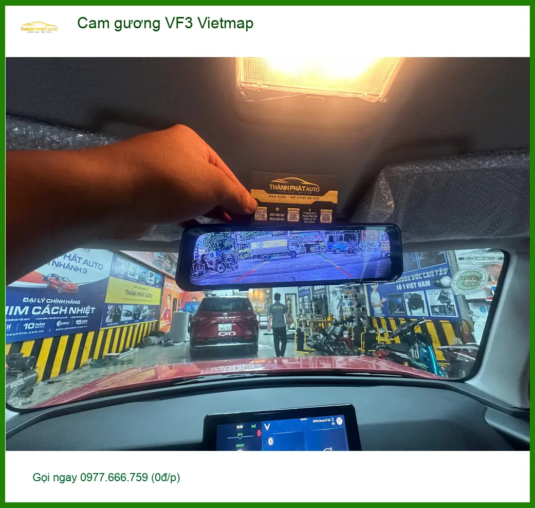 Anh Tùng lắp Cam gương Vietmap cho VinFast VF3 tại Quận 6 vì muốn ghi lại hành trình rõ nét ảnh thực tế 4