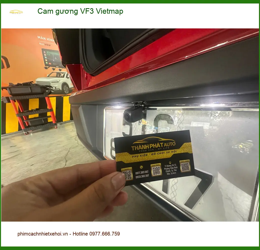 Chị Mai Anh lắp cam gương Vietmap cho VinFast VF3 tại Quận Nhà Bè an tâm lái xe ảnh thực tế 3