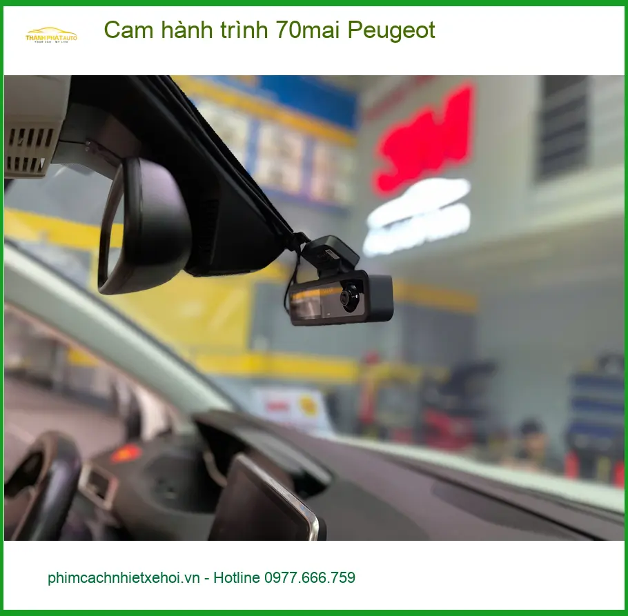 Chị Thanh Vân lắp cam hành trình 70mai Peugeot 5008 tại Thủ Đức ảnh thực tế 2