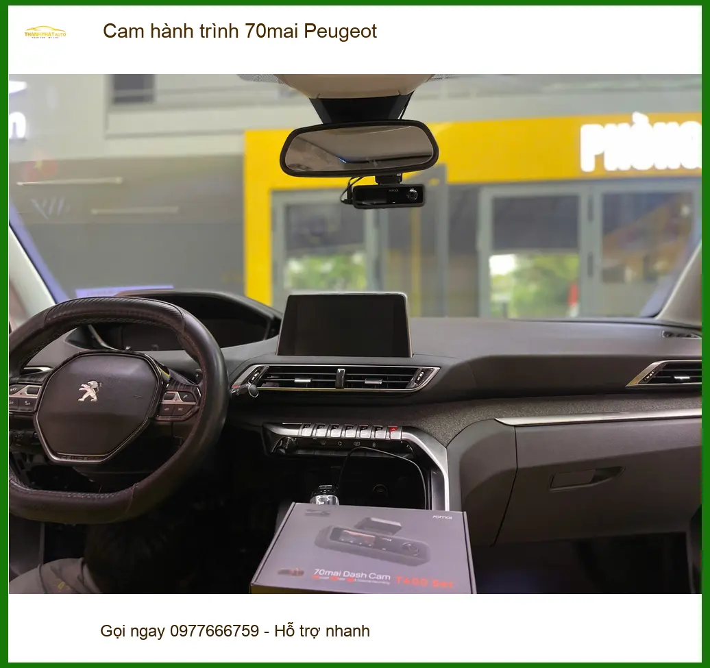 Anh Khang lắp cam hành trình 70mai cho Peugeot 3008 tại Quận Bình Tân để lái xe an toàn