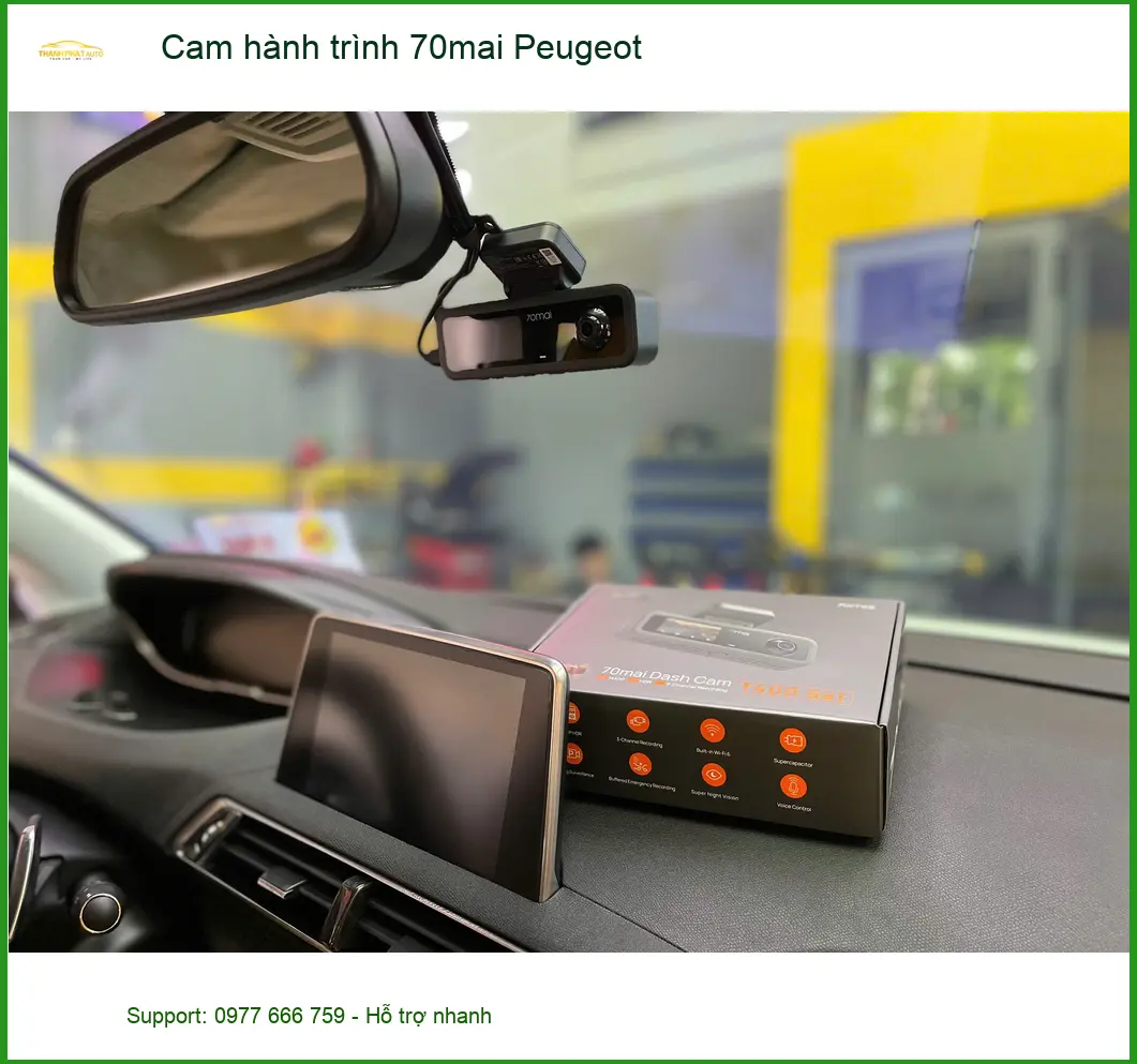 Anh Khang lắp cam hành trình 70mai cho Peugeot 3008 tại Quận Bình Tân để lái xe an toàn ảnh thực tế 5