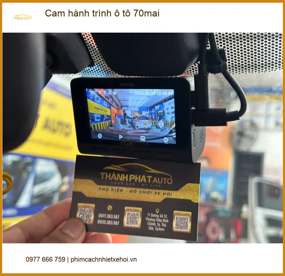 Anh Hùng lắp cam hành trình 70mai cho VinFast Lux A2.0 tại Quận 8 ảnh thực tế 4