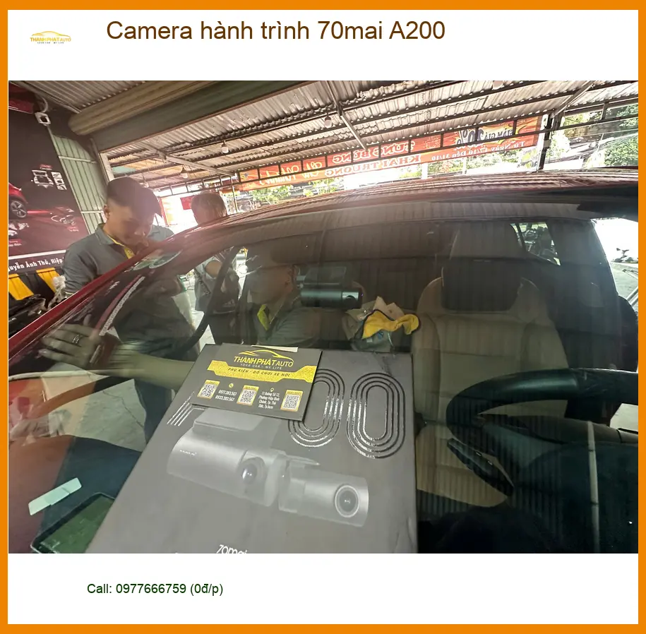 Chú Sơn gắn Camera hành trình 70mai A200 tại Quận Gò Vấp cần bảo hành rõ ràng ảnh thực tế 2