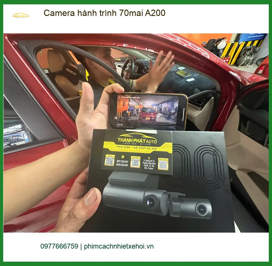 Chú Sơn gắn Camera hành trình 70mai A200 tại Quận Gò Vấp cần bảo hành rõ ràng ảnh thực tế 3