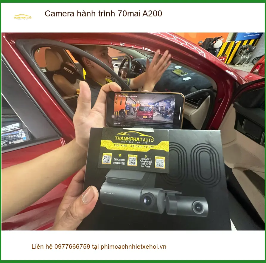 Anh Tấn lắp Camera hành trình 70mai A200 cho Honda CR-V tại Quận 3 vì lo ngại va chạm ảnh thực tế 5