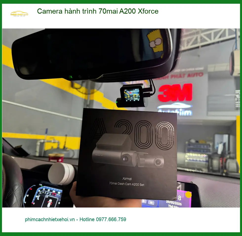 Anh Minh lắp Camera hành trình 70mai A200 Xforce tại Quận 6 để lái xe an tâm.