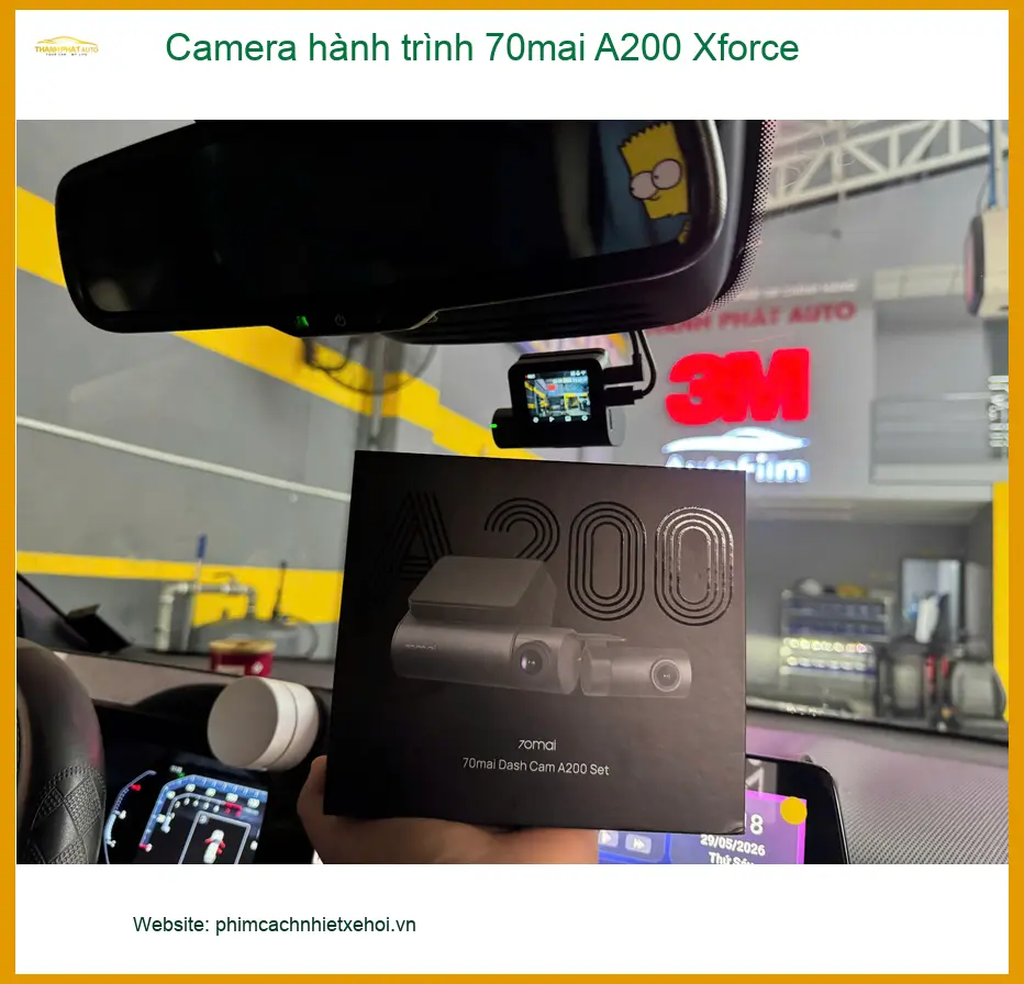 Anh Nam Phong lắp Camera hành trình 70mai A200 Xforce cho Toyota Vios tại Quận 9