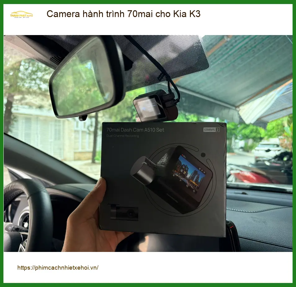 Anh Duy lắp Camera hành trình 70mai cho Kia K3 tại Gò Vấp để an tâm di chuyển