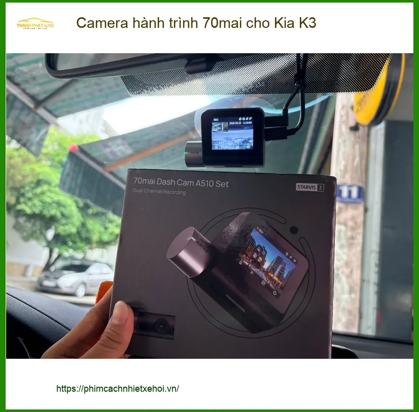 Anh Duy lắp Camera hành trình 70mai cho Kia K3 tại Gò Vấp để an tâm di chuyển ảnh thực tế 4