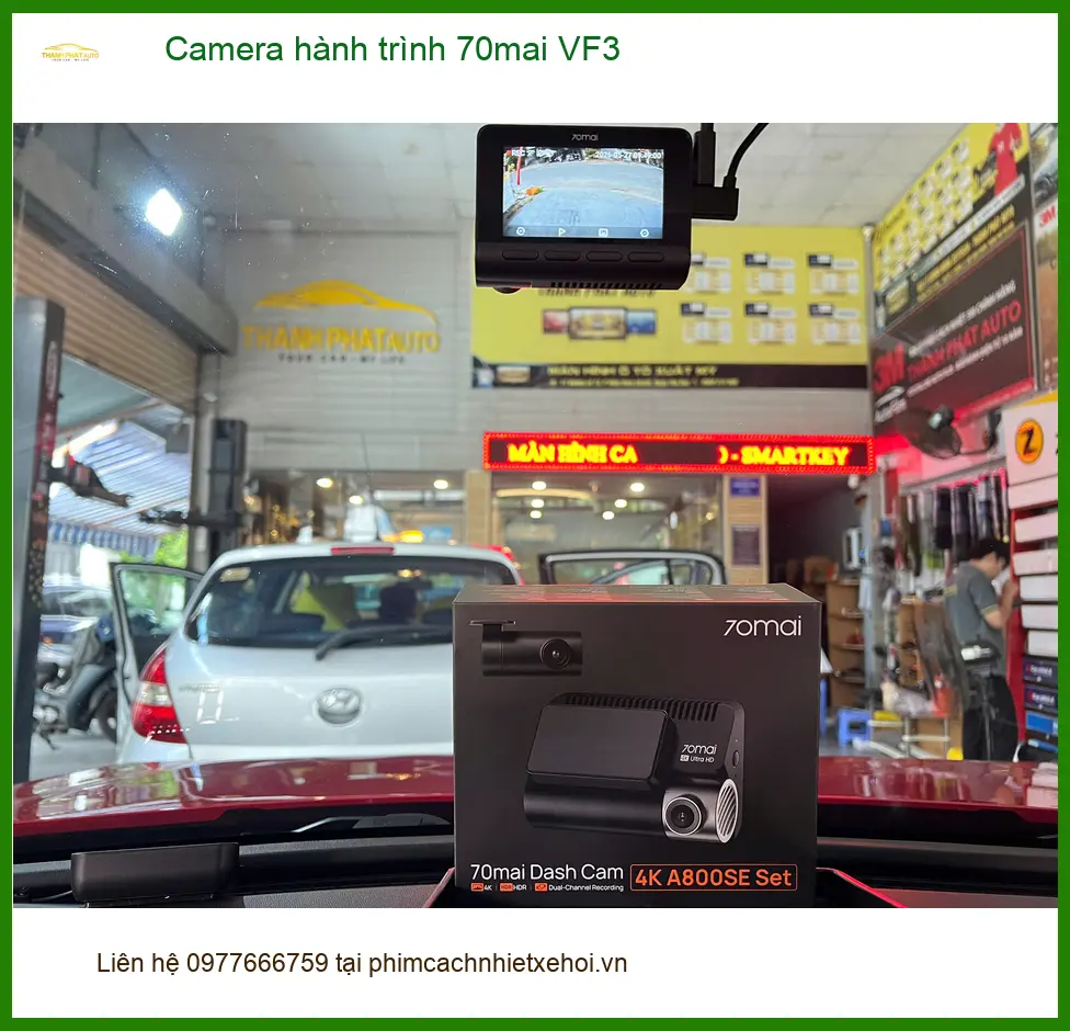 Chú Long lắp Camera hành trình 70mai cho VinFast VF3 tại Quận 9 ghi hình an toàn ảnh thực tế 2