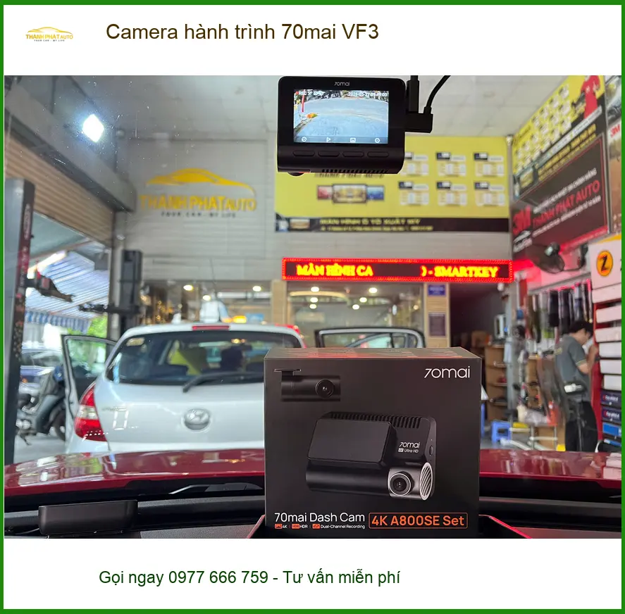 Cô Trúc lắp Camera hành trình 70mai VF3 tại Nhà Bè để an tâm lái xe. ảnh thực tế 2