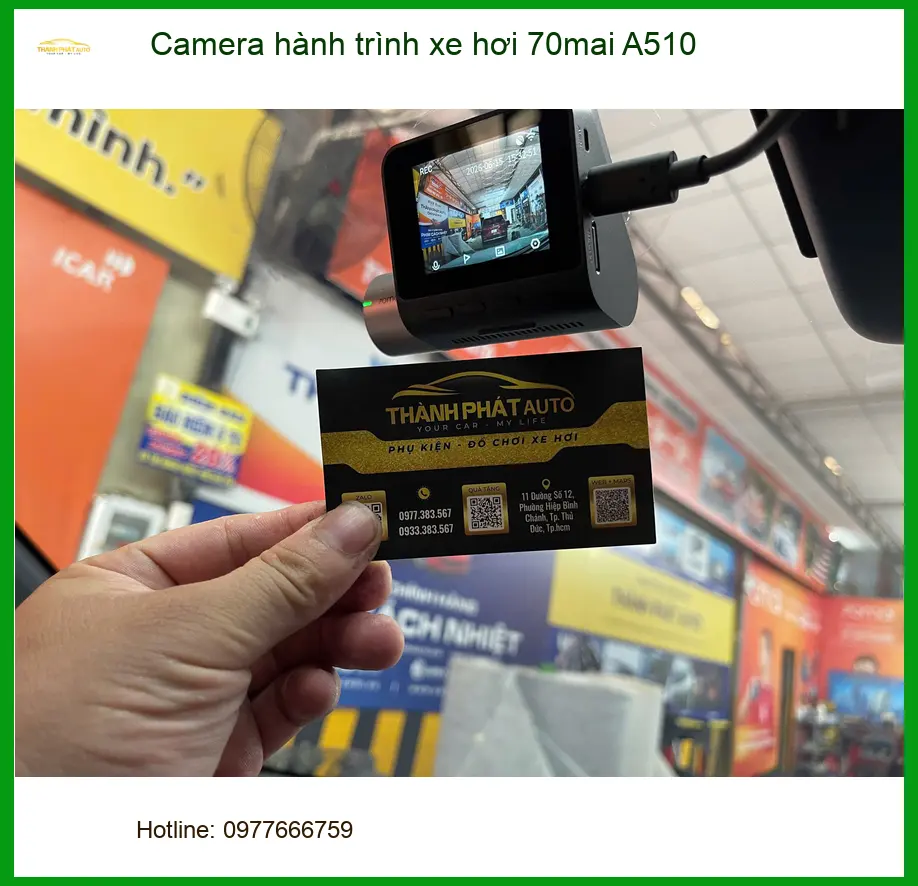 Chị Diệp lắp Camera hành trình 70mai A510 cho Mazda CX-5 tại Quận 1