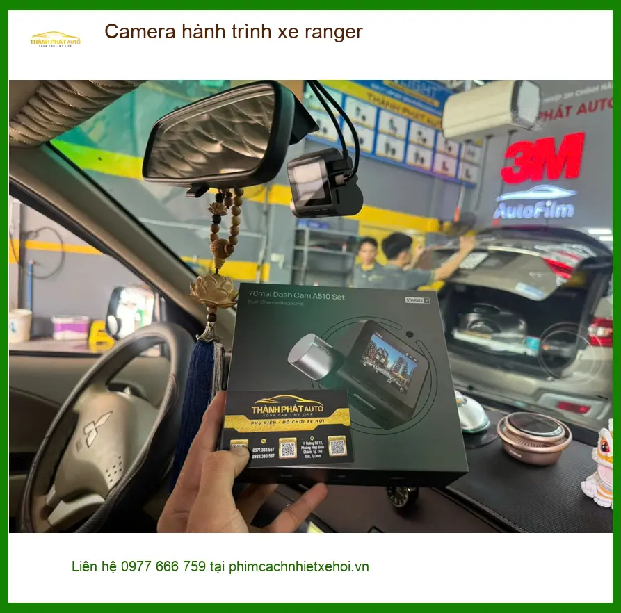 Chị Thảo lắp camera hành trình Ford Ranger tại Quận 12 để ghi lại mọi hành trình