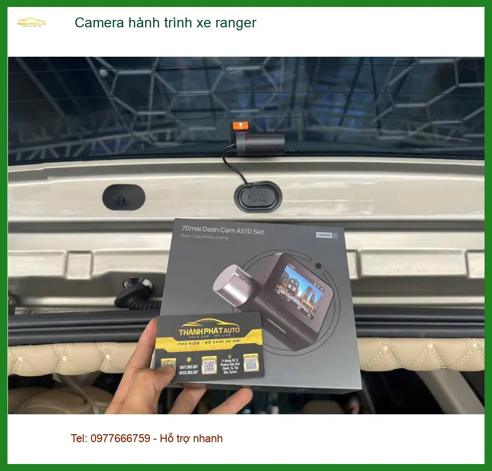 Anh Tùng lắp Camera hành trình Ford Ranger Quận 1 để ghi lại hành trình an toàn hơn