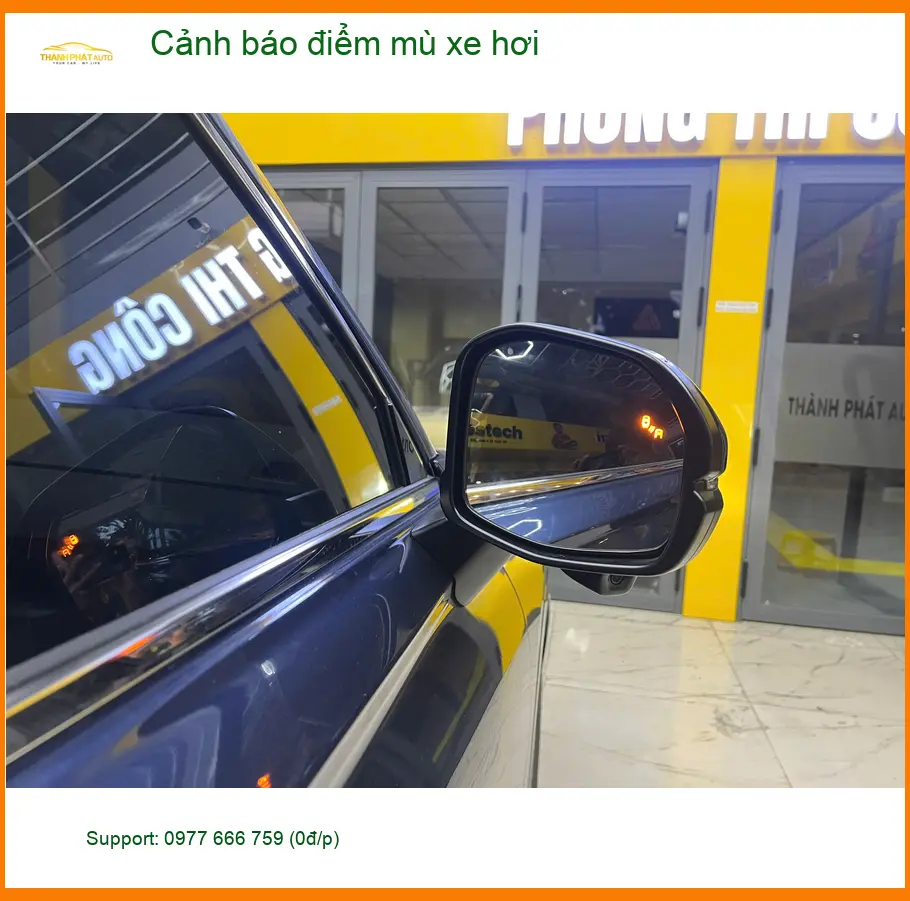 Anh Quang Minh lắp cảnh báo điểm mù xe Hyundai Santa Fe tại Quận 2 ảnh thực tế 2