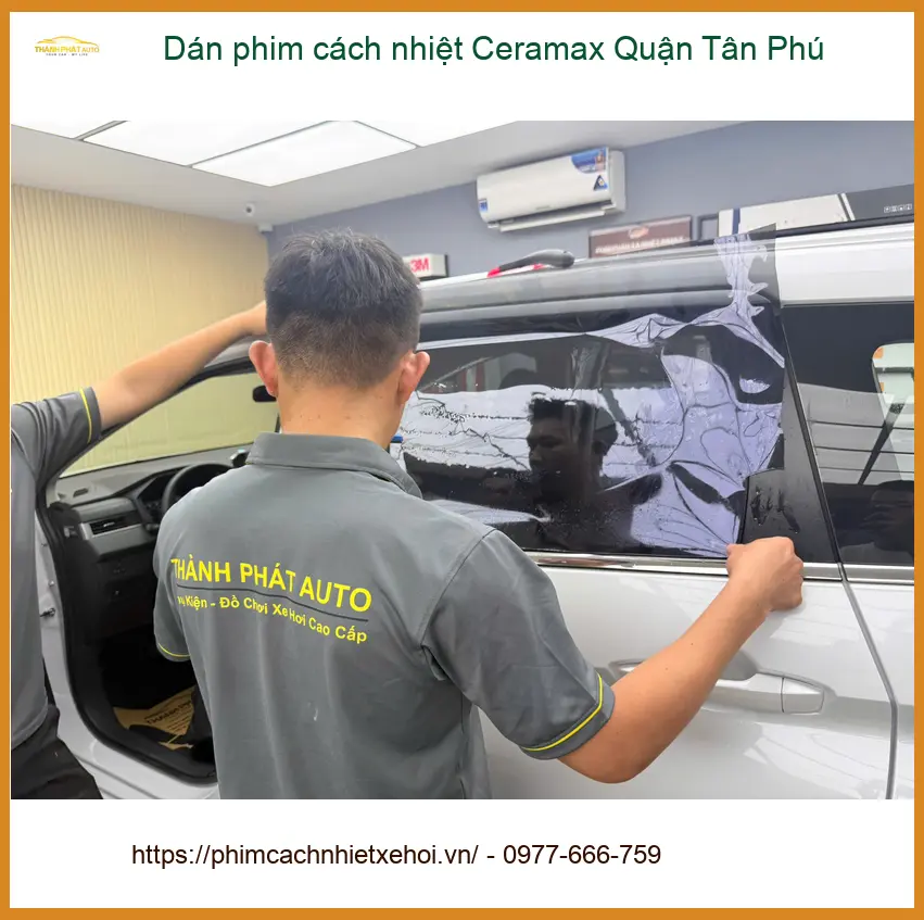 Dịch Vụ Dán Phim Cách Nhiệt Ô Tô Ceramax Quận Tân Phú - Lắp Đặt Uy Tín TPHCM ảnh thực tế 2