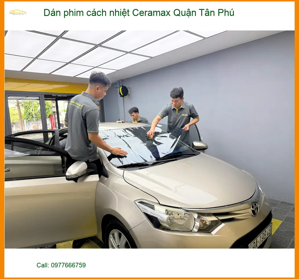 Dịch Vụ Dán Phim Cách Nhiệt Ô Tô Ceramax Quận Tân Phú - Lắp Đặt Uy Tín TPHCM ảnh thực tế 3
