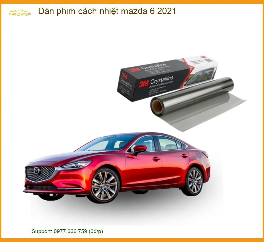 Dán Phim Cách Nhiệt Xe Mazda 6 2021 - Địa Chỉ Thi Công Chính Hãng TPHCM