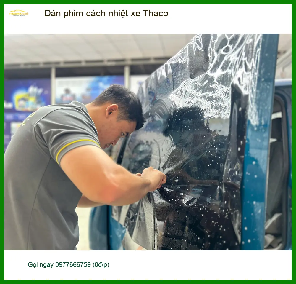 Chú An dán phim cách nhiệt xe Thaco Frontier chống nóng tại Quận 9