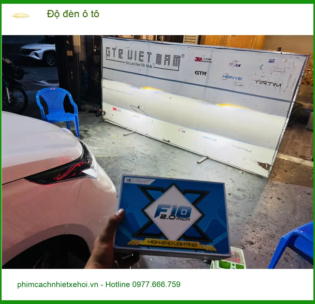 Chị Thảo độ đèn ô tô Hyundai Accent tại Thủ Đức để cải thiện tầm nhìn ban đêm