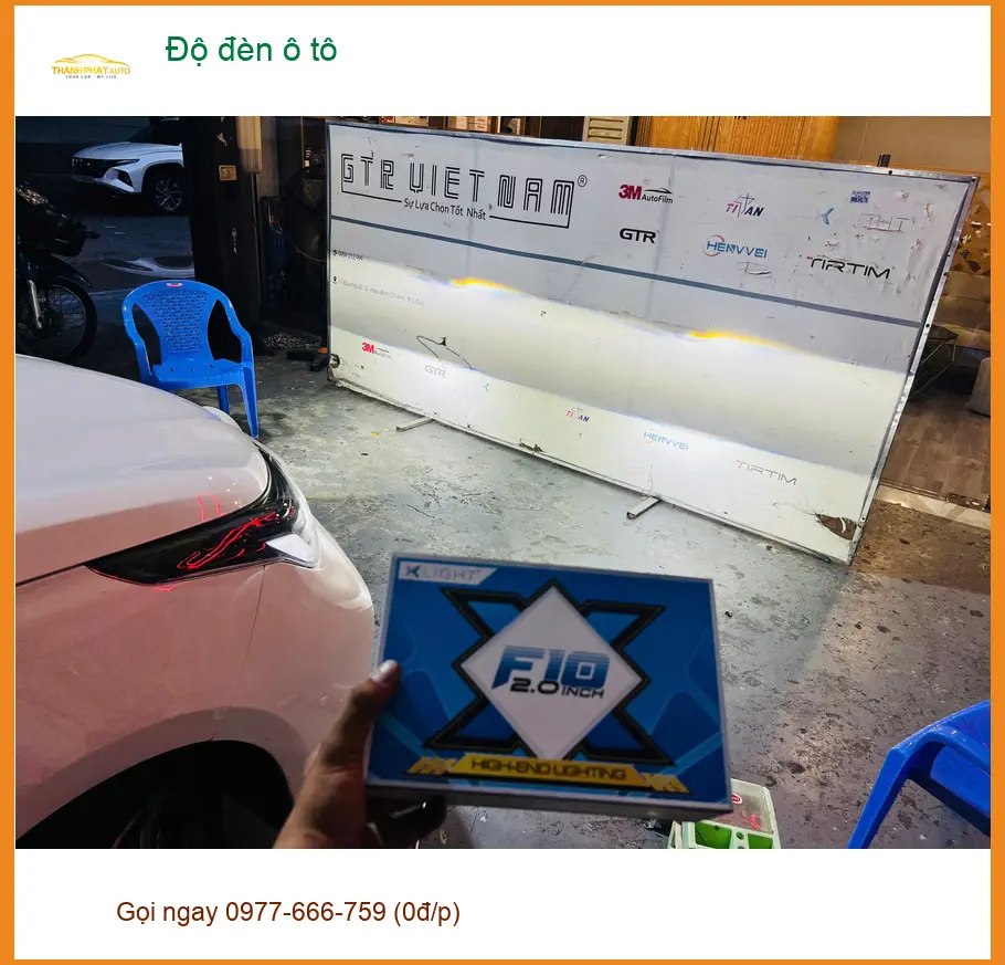 Chị Thanh độ đèn ô tô Hyundai SantaFe tại Quận 9 để cải thiện ánh sáng ảnh thực tế 4