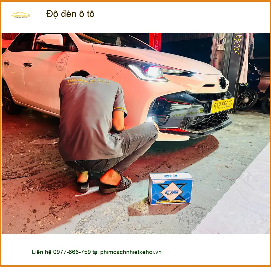 Anh Khải độ đèn ô tô cho Hyundai Creta ở Quận 8 để cải thiện tầm nhìn đêm ảnh thực tế 4