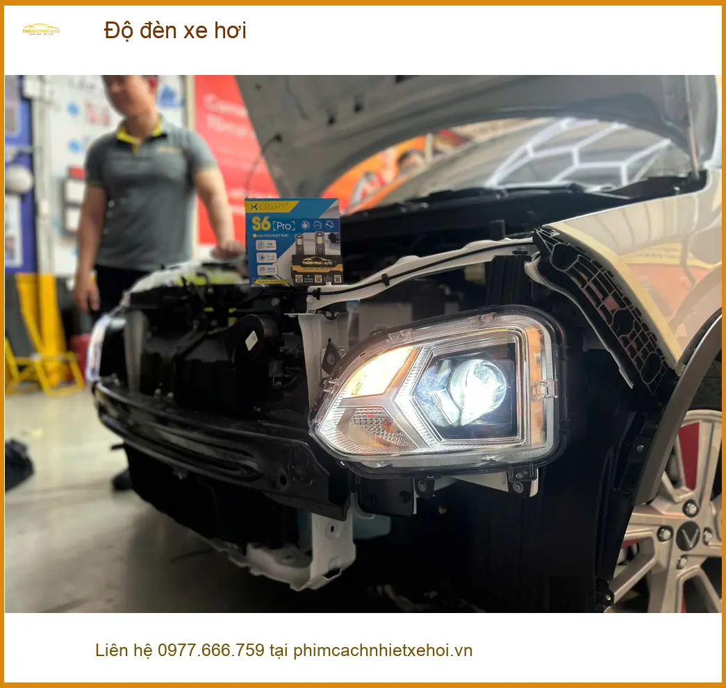 Anh Kiên độ đèn xe hơi Ford Everest tại Quận Tân Phú để cải thiện tầm nhìn đêm