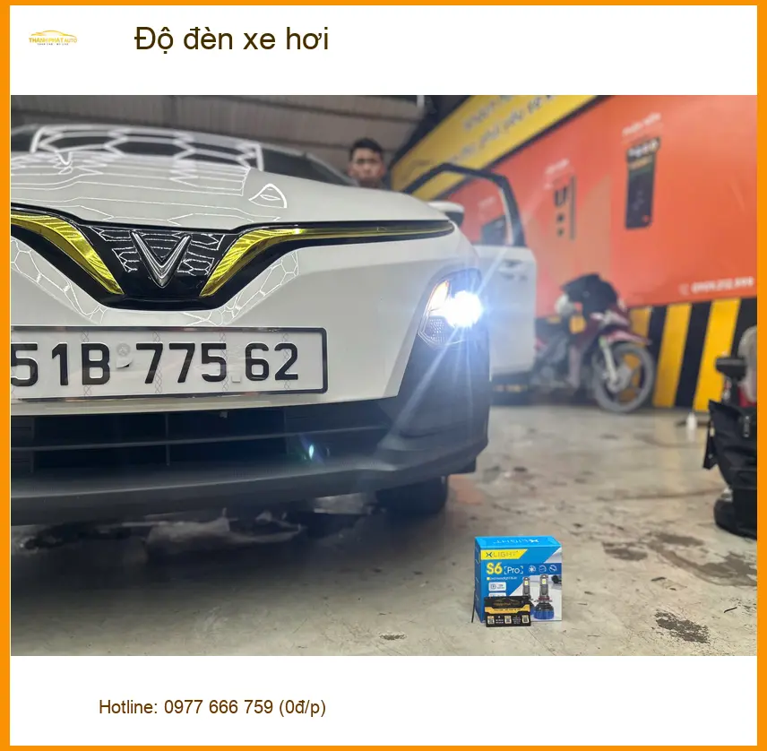 Anh Kiên độ đèn xe hơi Ford Everest tại Quận Tân Phú để cải thiện tầm nhìn đêm ảnh thực tế 2