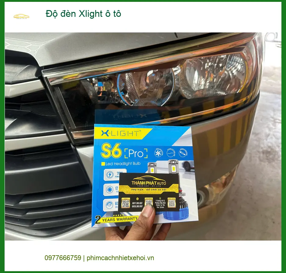 Anh Quang độ đèn Xlight ô tô Hyundai Accent tại Củ Chi để cải thiện tầm nhìn ban đêm