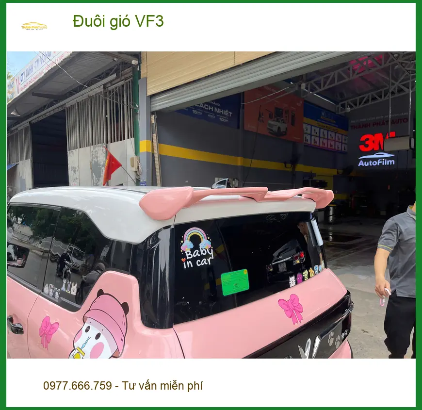 Anh Minh lắp đuôi gió VF3 tại Quận Tân Phú để tăng tính thể thao và ổn định ảnh thực tế 3