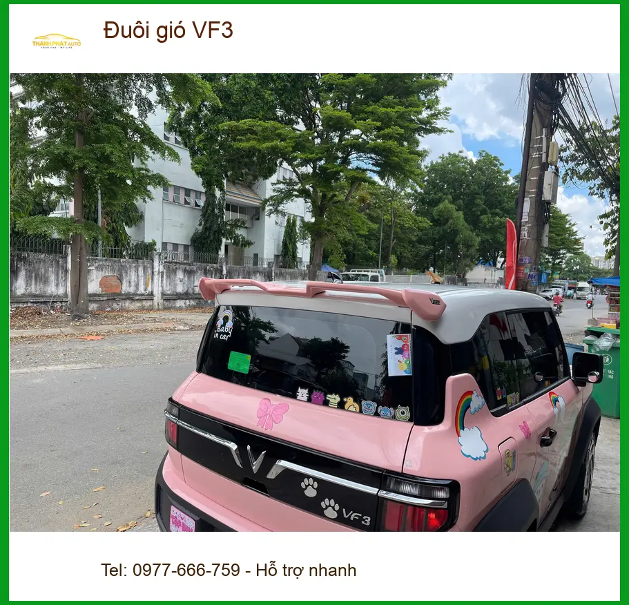 Anh Hoàng Nam lắp đuôi gió VinFast VF3 tại Nhà Bè để xe thể thao hơn ảnh thực tế 3