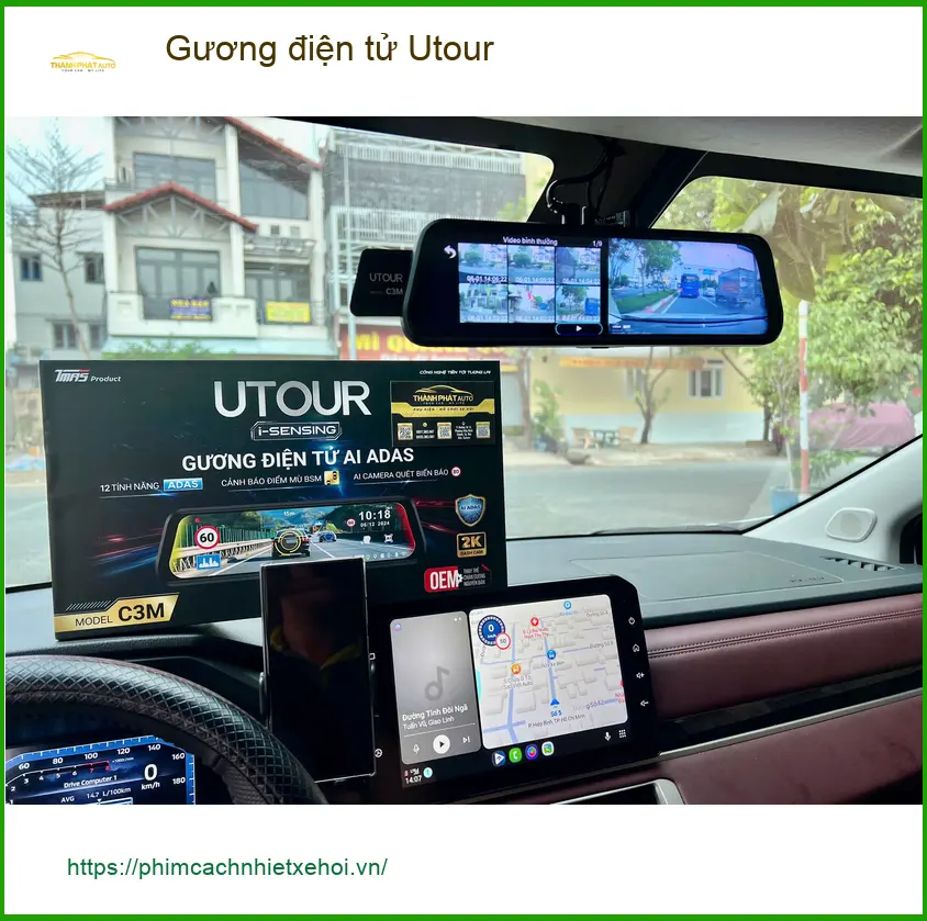 Anh Khang lắp Gương điện tử Utour cho Honda HRV ở Quận 2 để an tâm lái xe ảnh thực tế 3