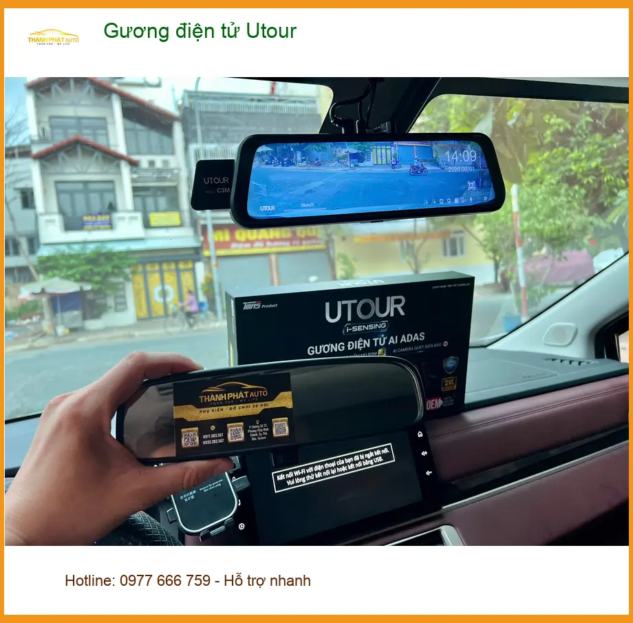 Anh Dũng lắp Gương điện tử Utour cho VinFast Lux A2.0 tại Hóc Môn ảnh thực tế 3