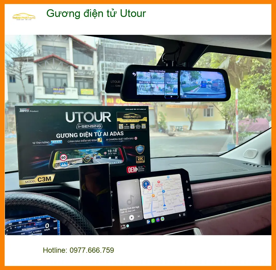 Anh Dũng lắp Gương điện tử Utour cho VinFast Lux A2.0 tại Hóc Môn ảnh thực tế 4