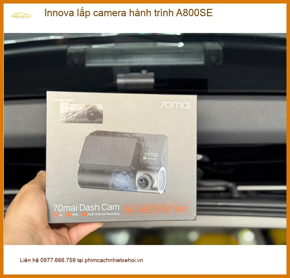 Anh Duy lắp camera hành trình A800SE cho Innova tại Quận 4 bảo vệ xe ảnh thực tế 4