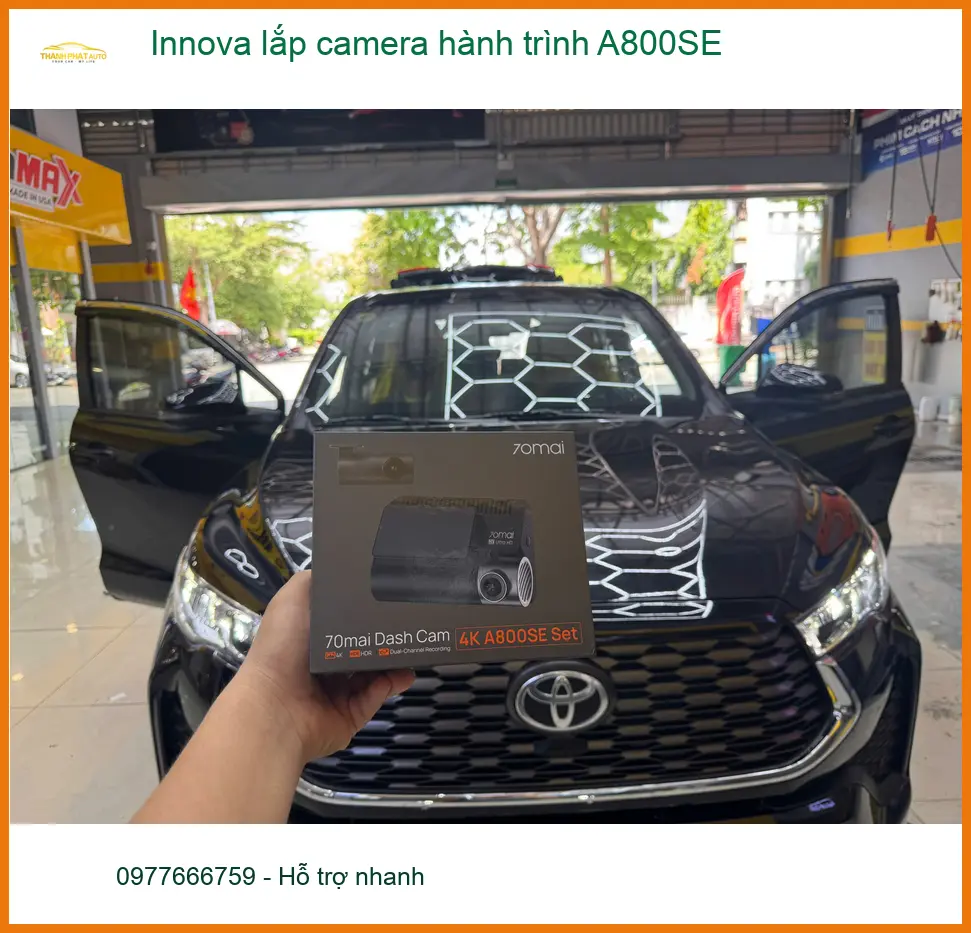 Anh Hùng lắp camera hành trình A800SE cho Innova tại Nhà Bè ảnh thực tế 2