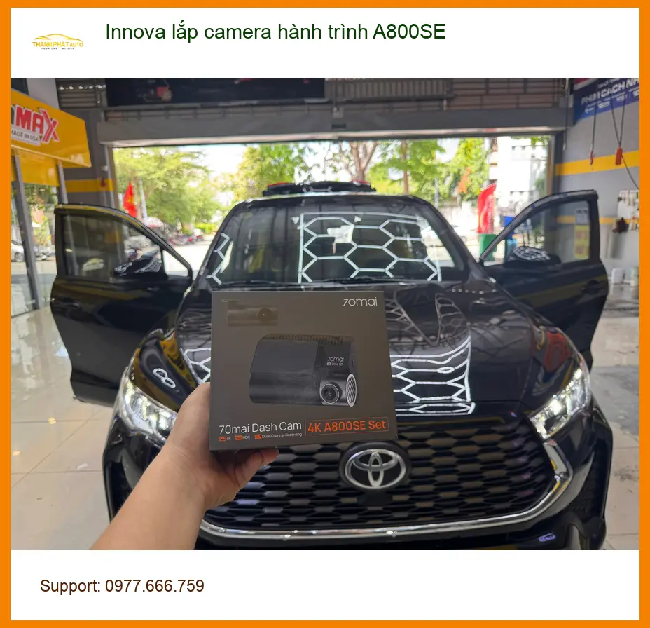 Anh Khải lắp camera hành trình A800SE cho Innova tại Quận 2 để ghi lại hành trình rõ nét