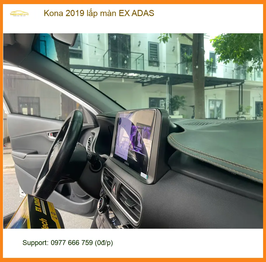 Anh Khải lắp màn hình EX ADAS cho Kona 2019 tại Quận 2 để nâng cấp tiện ích