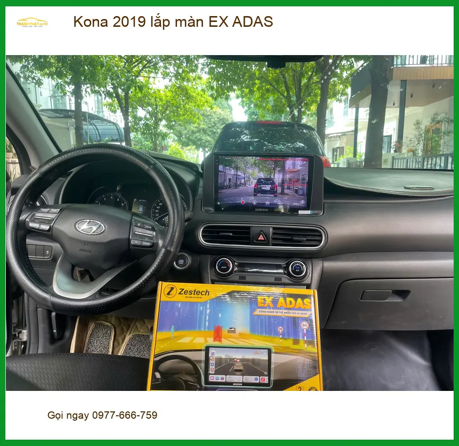 Anh Khải lắp màn hình EX ADAS cho Kona 2019 tại Quận 2 để nâng cấp tiện ích ảnh thực tế 2
