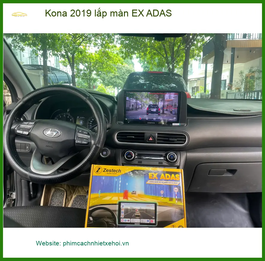 Anh Lâm lắp màn hình EX ADAS cho Kona 2019 tại Quận 11 để lái xe an toàn