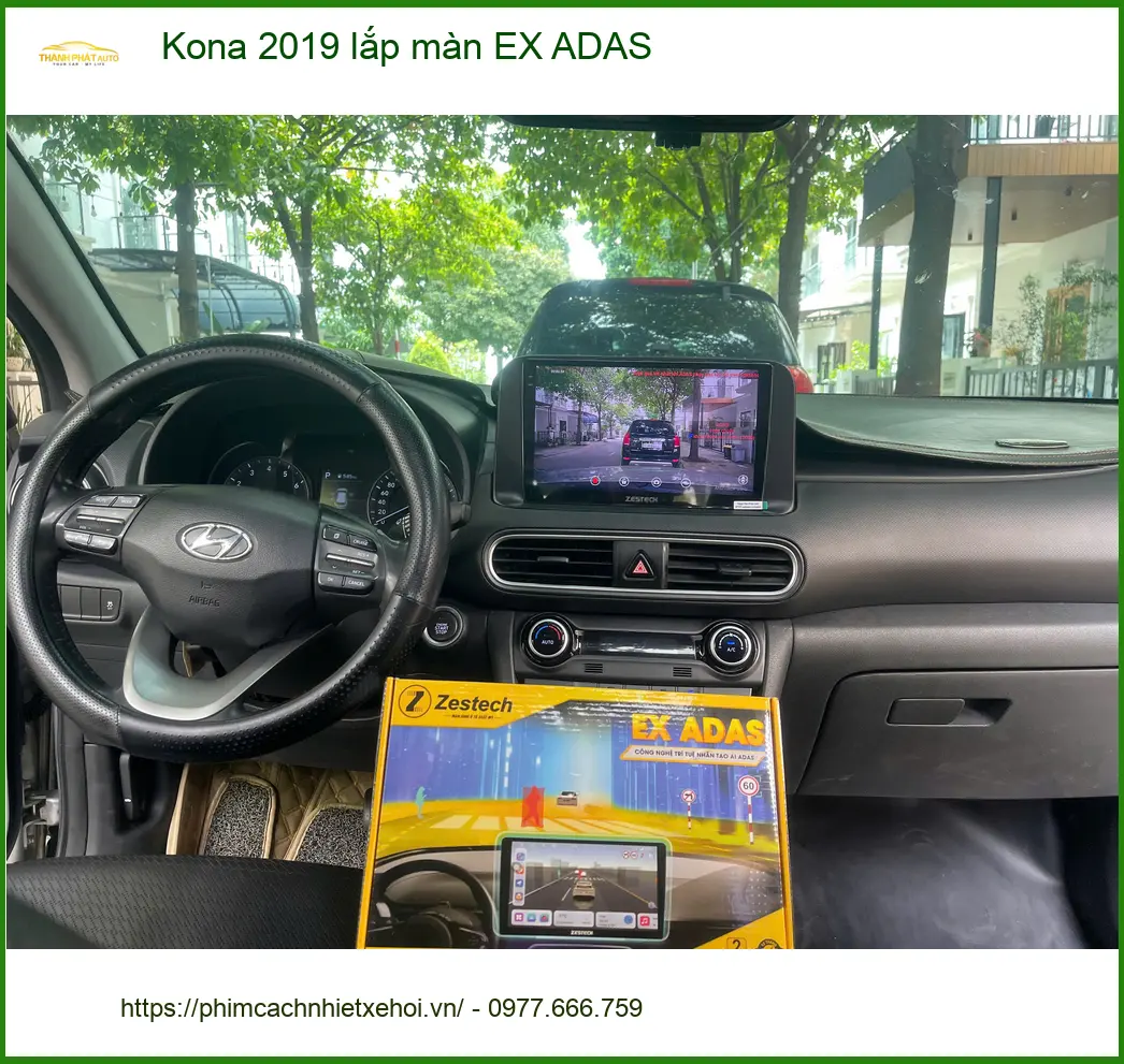 Anh Khang lắp màn hình EX ADAS cho Kona 2019 tại Gò Vấp để nâng tầm trải nghiệm lái