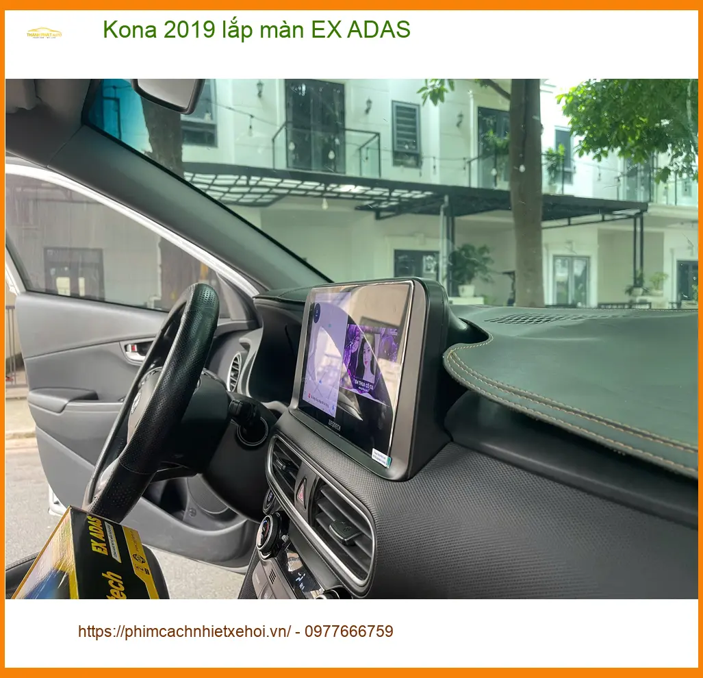 Anh Lâm lắp màn hình EX ADAS cho Kona 2019 tại Quận 11 để lái xe an toàn ảnh thực tế 2