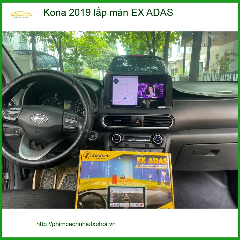 Anh Khang lắp màn hình EX ADAS cho Kona 2019 tại Gò Vấp để nâng tầm trải nghiệm lái ảnh thực tế 3