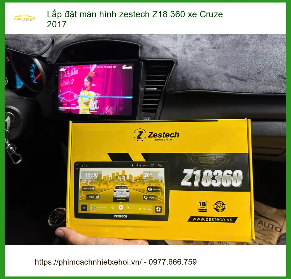 Anh Tấn lắp màn hình Zestech Z18 360 cho Cruze 2017 tại Quận 12 để nâng cấp tiện ích