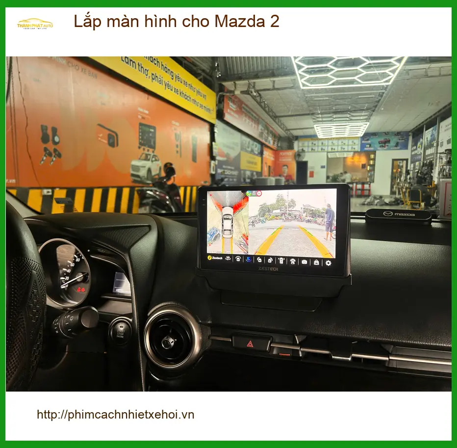 Chị Thảo lắp màn hình Android cho Mazda 2 tại Quận Phú Nhuận để giải trí tốt hơn ảnh thực tế 3