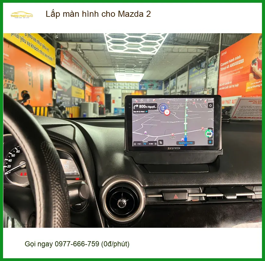 Chị Thảo lắp màn hình Android cho Mazda 2 tại Quận Phú Nhuận để giải trí tốt hơn ảnh thực tế 5