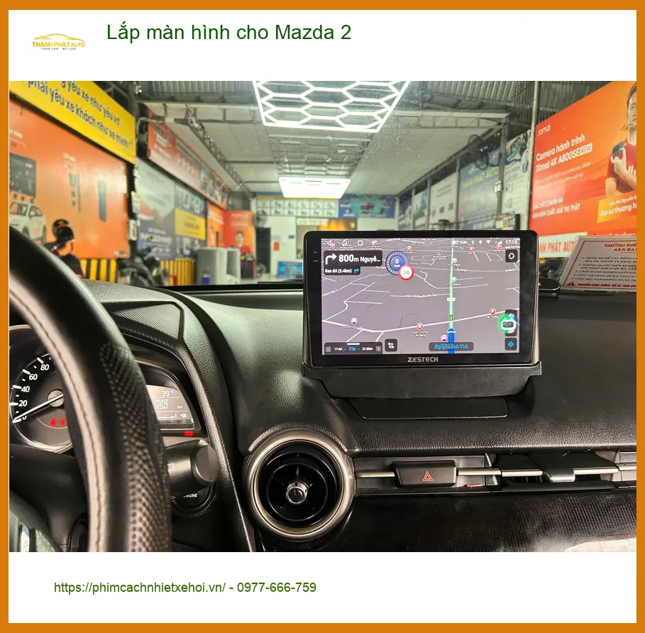 Chị Thanh lắp màn hình Android cho Mazda 2 tại Quận Thủ Đức để giải trí ảnh thực tế 4